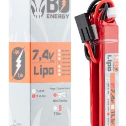 2 sticks batterie Lipo 2S 7.4V 1300mAh 25C - 2 sticks - 1300mah 25C - Mini Tamyia