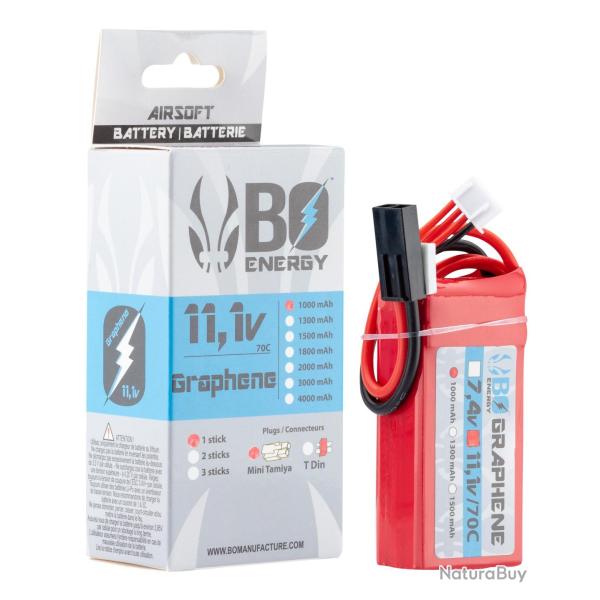 1 stick batterie Graphene 3S 11.1V 1000mAh 70C Lipo - 1 stick - 1000mAh 70C - Mini TAMYIA