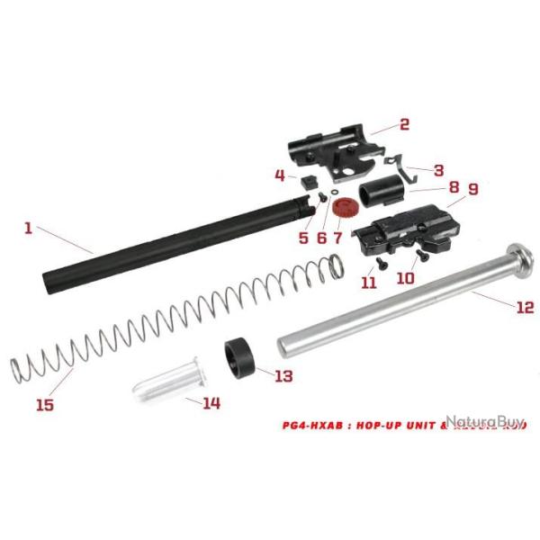 Pi�ces origine Bloc Hop-up et recoil rod s�rie HX - CANON N�1