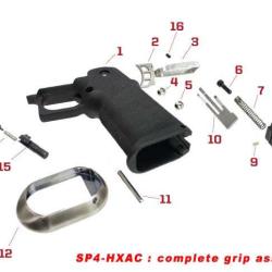 Pi&egrave;ces origine pour s&eacute;rie HX grip complet - VIS POIGNEE N&deg;4