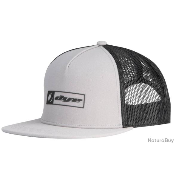 Casquette DYE Hat Squared Trucker Gris/Noir - Noir/Blanc