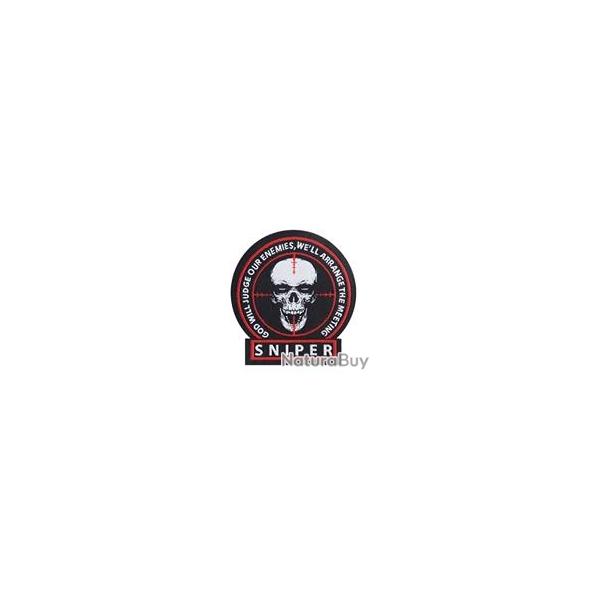 Patch PVC sniper - PATCH PVC TETE DE MORT SNIPER 7 x 6.8CM