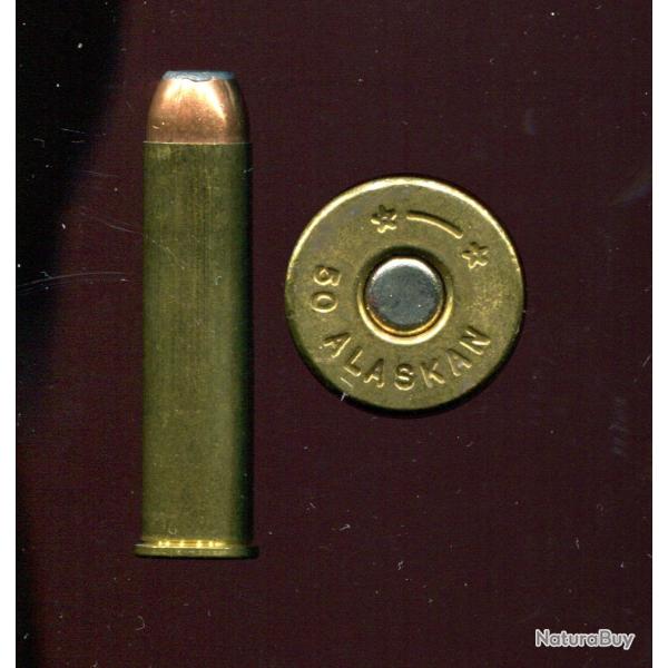 .450 ALASKAN - marquage : * ___ *50 ALASKAN - balle cuivre pointe plomb plate - �tui de 53.5 mm