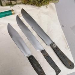 3 lames couteaux chasse bushcraft