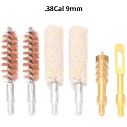 Kit de nettoyage de pistolet  brosse d'al&eacute;sage de pistolet .38Cal 9mm