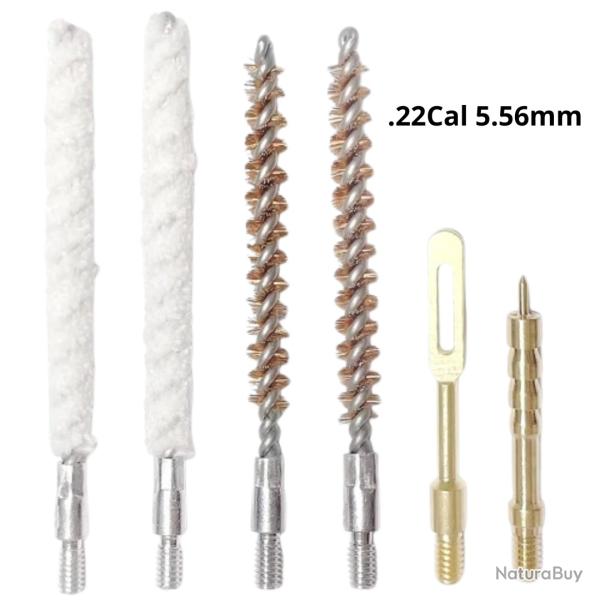 Kit de nettoyage de pistolet  brosse d'al�sage de pistolet .22Cal 5.56mm