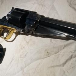 Revolver Pietta 1858 Sheriff Full Acier Jasp&eacute; avec 2 barillets