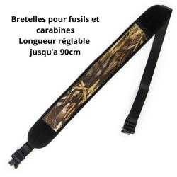 Bretelles pour fusils et carabines sangle de fronde de fusil en n&eacute;opr&egrave;ne avec &eacute;merillons
