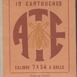 (5936) Une boite neuve 10 CART.  7x54 MAS FMJ 9 grammes par ATE France  FERMEE