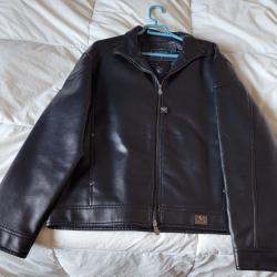 BLOUSON VINTAGE HOMME en CUIR Noir REPORTAGE NEUF