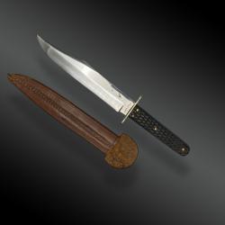 COUTEAU BOWIE - CAST STEEL SHEFFIELD, AVEC SON FOURREAU Royaume-Uni, XIX&egrave;me si&egrave;cle
