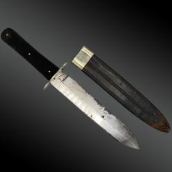 COUTEAU BOWIE PAR BROOKES & CROOKES, AVEC SON FOURREAU Royaume-Uni, Sheffield, XIX&egrave;me si&egrave;cle