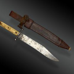 COUTEAU BOWIE, AVEC SON FOURREAU Royaume-Uni, Sheffield, XIX&egrave;me si&egrave;cle