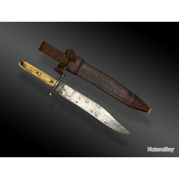 COUTEAU BOWIE, AVEC SON FOURREAU Royaume-Uni, Sheffield, XIX�me si�cle