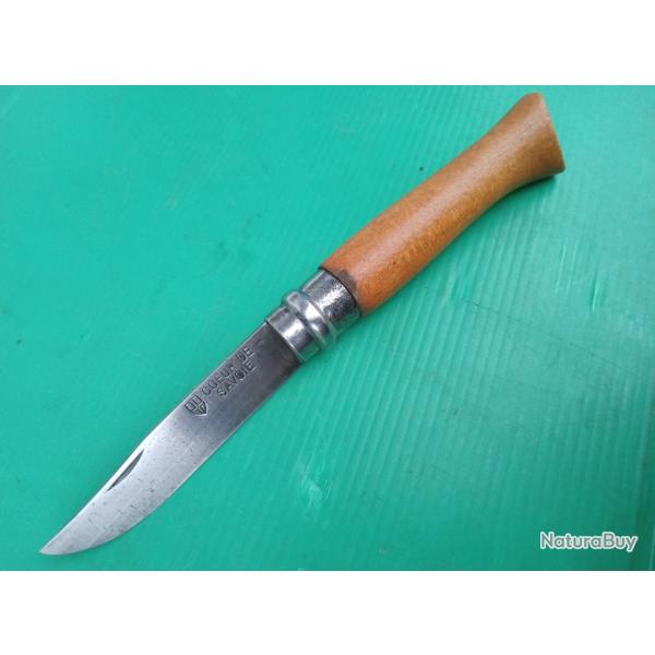 ANCIEN OPINEL  :   "  COEUR  DE  SAVOIE  "   . VIROBLOC  .  PARFAIT FONCTIONNEMENT  .