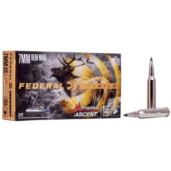 Munitions FEDERAL cal.7 rem mag Terminal Ascent 155gr par 20