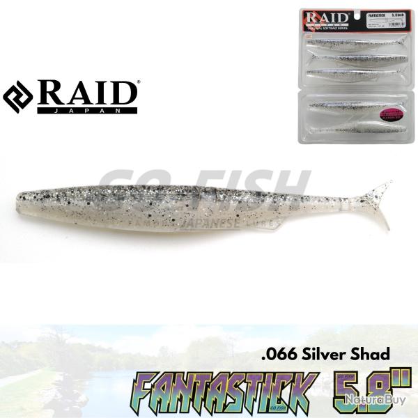 Leurre souple Raid Japan fantastick 5,8" - 066 Silver shad