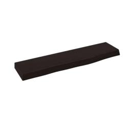 &Eacute;tag&egrave;re murale bois ch&ecirc;ne massif marron fonc&eacute; 40x10x2 cm rustique