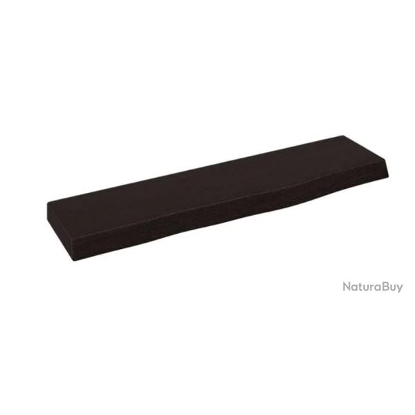 �tag�re murale bois ch�ne massif marron fonc� 40x10x2 cm rustique