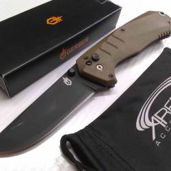 Couteau Pliant Gerber Haul Assisted Opening Lame Acier 5Cr15MoV Manche GFN Coyote Brown G3571