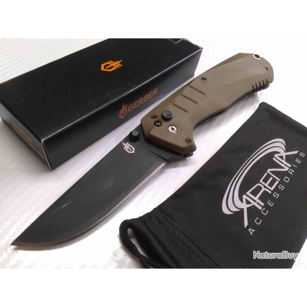 Couteau Pliant Gerber Haul Assisted Opening Lame Acier 5Cr15MoV Manche GFN Coyote Brown G3571