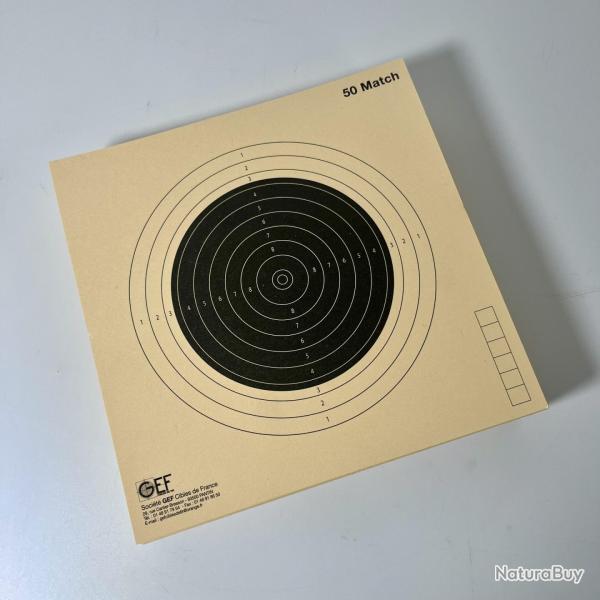 100 cibles carabine 50m Match non num�rot�es 20X20cm
