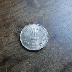 monnaie  r&eacute;public india 2 rupees   2002