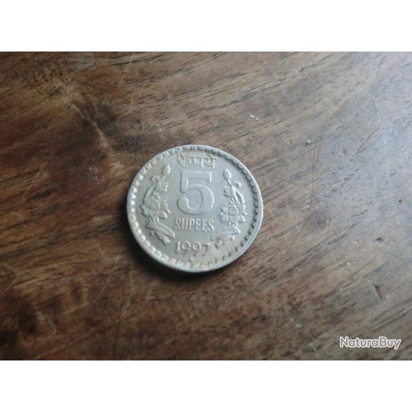 monnaie  r�public india 5 rupees  1997