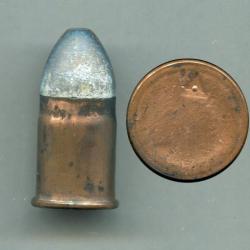 18 mm Amsler Milbank Suisse - RARE - balle plomb plate - marquage : point en relief dans un triangle