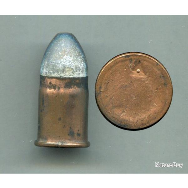 18 mm Amsler Milbank Suisse - RARE - balle plomb plate - marquage : point en relief dans un triangle