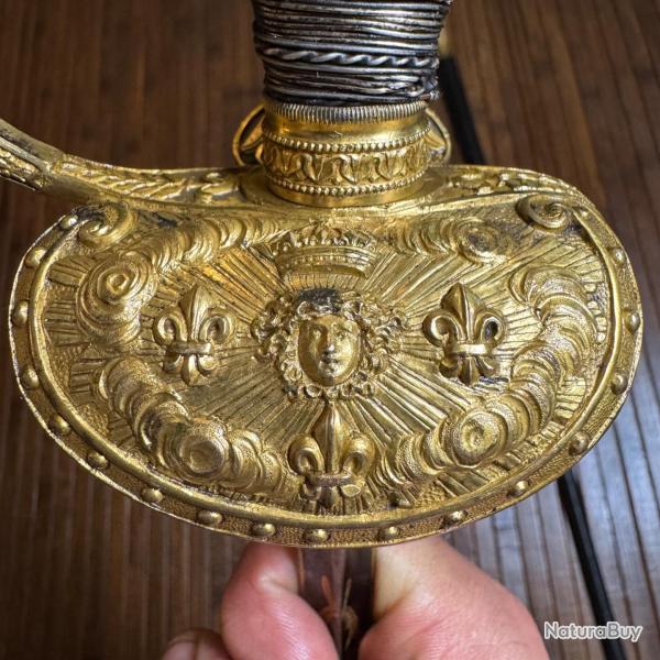 SUPERBE �P�E D'OFFICIER DE LA MAISON DU ROI DEBUT XlX �ME �POQUE RESTAURATION FRANCE