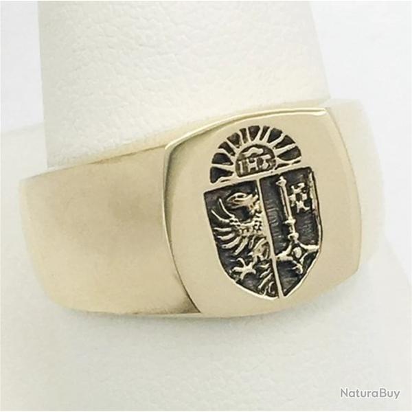 Magnifique chevali�re neuve or massif 18 carats neuve - forme tonneau - poin�on Gen�ve