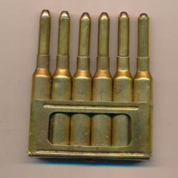 (5930)  RARE CLIP DE 6  CARTOUCHES  6,5 x 52  CARCANO ITALIEN MULTIBALLE  ww1   BP B-17  1917