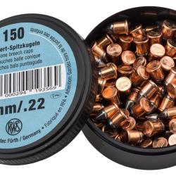 MUNITIONS RWS BO&Icirc;TE DE 150 BOSQUETTES CAL. 6 MM / .22 DEFENDER
