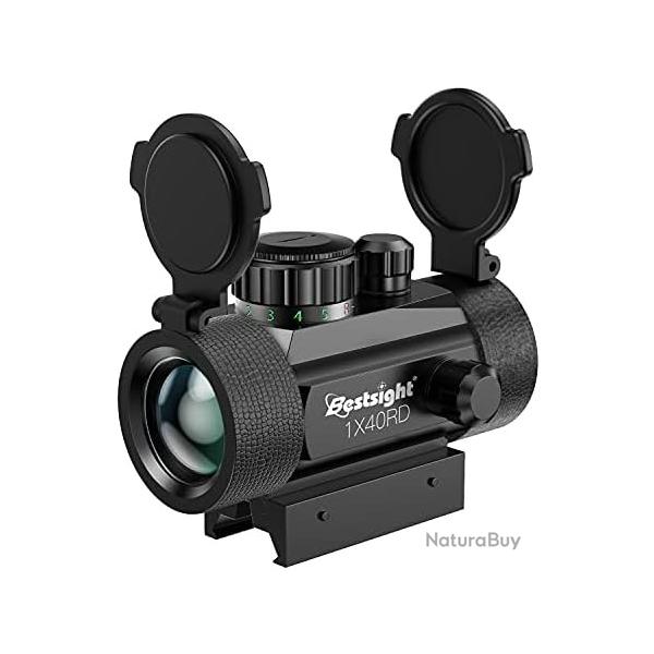 VISEUR POINT ROUGE & VERT 1X40 | Rail 11mm / 20mm | Caches de ...