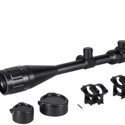 ENCHERE Lunette de vis&eacute;e 6-24x50 t&eacute;l&eacute;m&egrave;tre rouge vert &eacute;clair&eacute;e montures Naturabuy