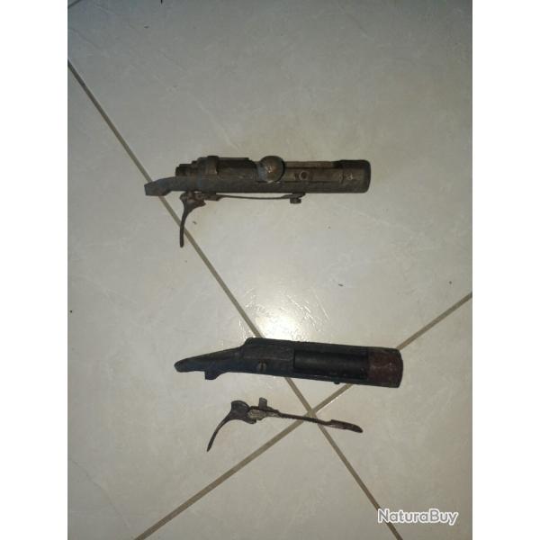 Boitier et culasse Mauser 71 + boitier fusil Gras