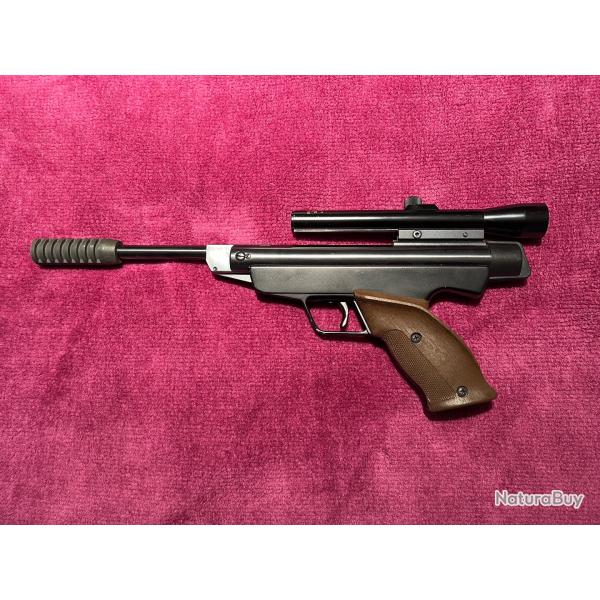 DIANA MOD. 5 , pistolet � air comprim� avec lunette.