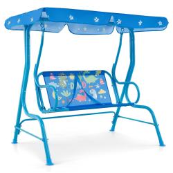 Balan&ccedil;oire pour enfants 112 x 76,5 x 111 cm avec canop&eacute;e ajustable, s&eacute;curit&eacute; maximale et design ave