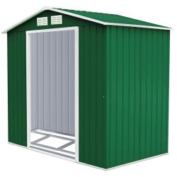 Abri de jardin en m&eacute;tal 213 x 127 x 185 cm pour rangement d'outils avec circulation d'air moderne e