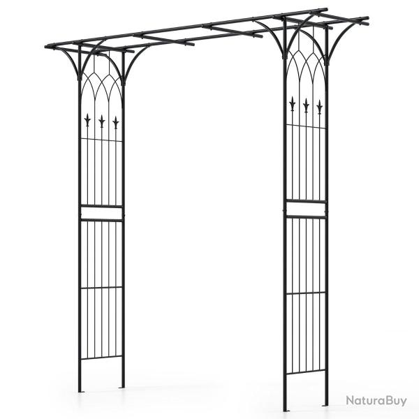 Arche de jardin en m�tal pour plantes grimpantes 205 x 52 x 206 cm stabilit� robuste personnalisabl