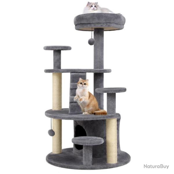 Arbre � chat multi-niveaux 64 x 60 x 101 cm avec condo spacieux et poteaux � gratter modernes en bo