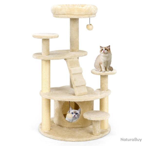 Arbre � chat multi-niveaux 64 x 60 x 101 cm avec condo spacieux et poteaux � gratter design moderne
