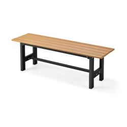 Banc de jardin pour 2 personnes 120 x 36 x 40,5 cm antirouille ergonomique design &eacute;l&eacute;gant en hdpe m