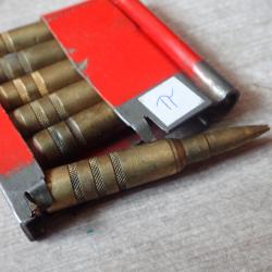 Lame chargeur de manipulation + 6 cartouches en laiton pour G11, K11 ou K31 (M1)