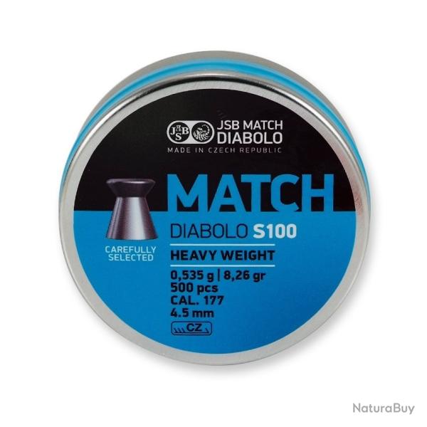Plomb JSB Diabolo S100 Blue Match Cal.4,5  x500