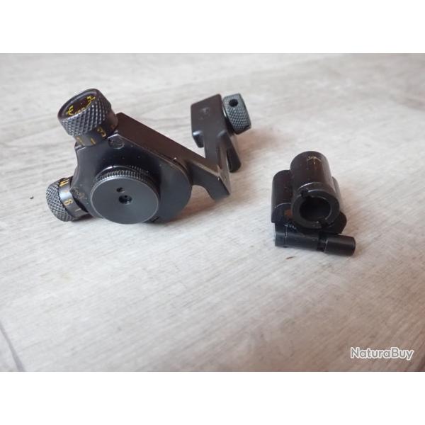 TAR : Dioptre + tunnel avec iris pour tirs de pr�cision avec fusil Rubin Schmidt K31 Suisse