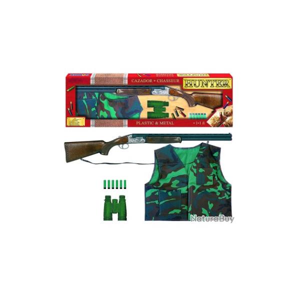 Kit de fusil jouet avec gilet de chasse et jumelles jeu PARABELLUM