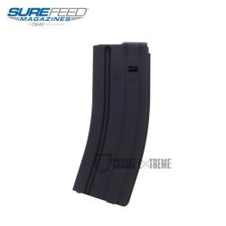 Chargeur M&eacute;tallique SUREFEED pour AR15 et M4 30cps Cal 223 Rem Noir