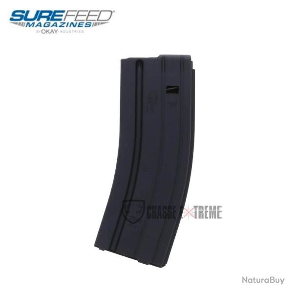 Chargeur M�tallique SUREFEED pour AR15 et M4 30cps Cal 223 Rem Noir